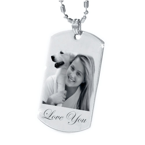 Picture on pendant, dog tag