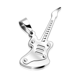 316L Stainless Steel Guitar Pendant