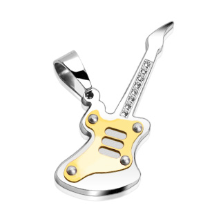 316L Stainless Steel Guitar Pendant