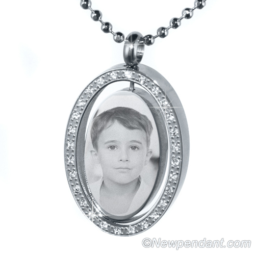 Picture engraved Stainless Steel DOG TAG